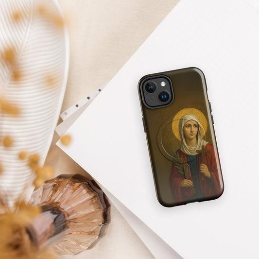 Coque solide pour iPhone (MagSafe) Sainte Nathalie