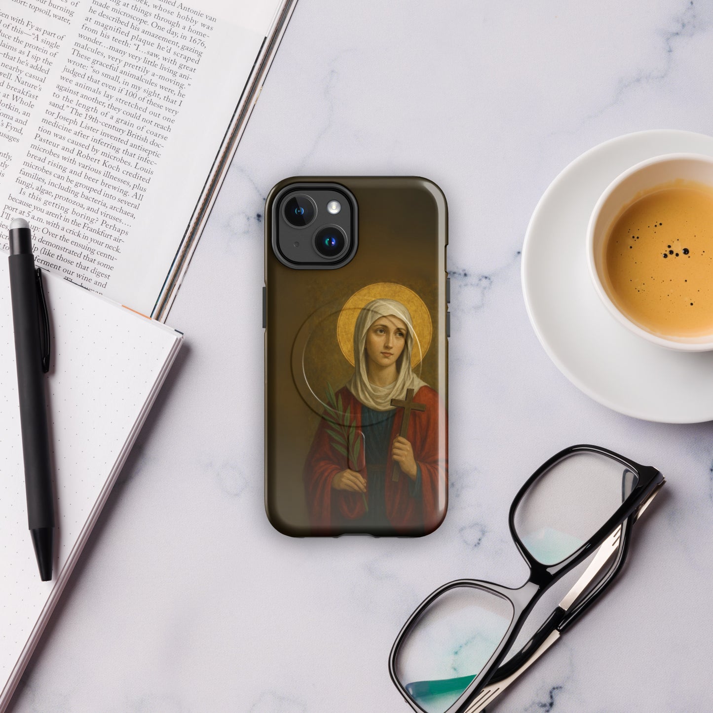 Coque solide pour iPhone (MagSafe) Sainte Nathalie